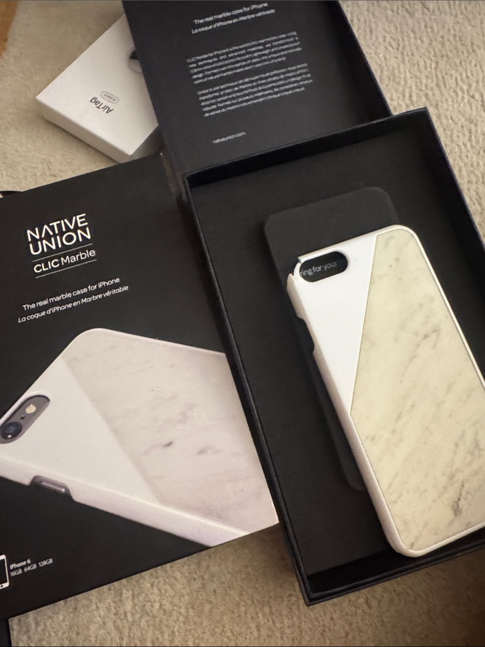 CLIC Marble iPhone Case in White